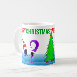 Färgglad Glad Jul Tecknad Film Kaffemugg