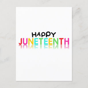 Färgglad Glad Juneteenth Vykort