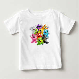 Färgglad Glad Monster Baby Bodysuit T Shirt