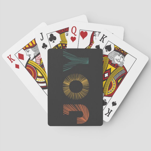 Färgglad Glädje Casinokort (Baksidan)