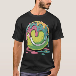 Färgglad Glass som Dropar Tennisboll för Ungdom T Shirt