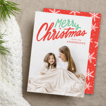 Färgglad God Jul Röd och Grön Foto