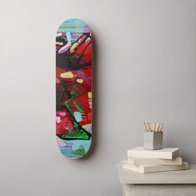 Färgglad graffiti skateboard (Väggkonst)