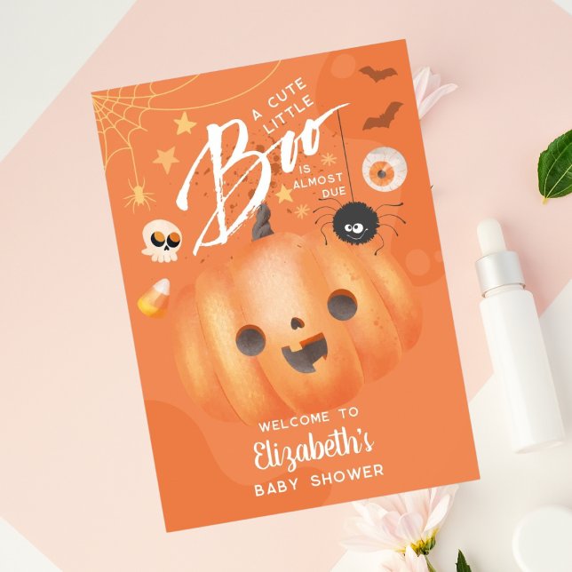 Färgglad Halloween Baby Shower Boo-tema Poster (Skapare uppladdad)