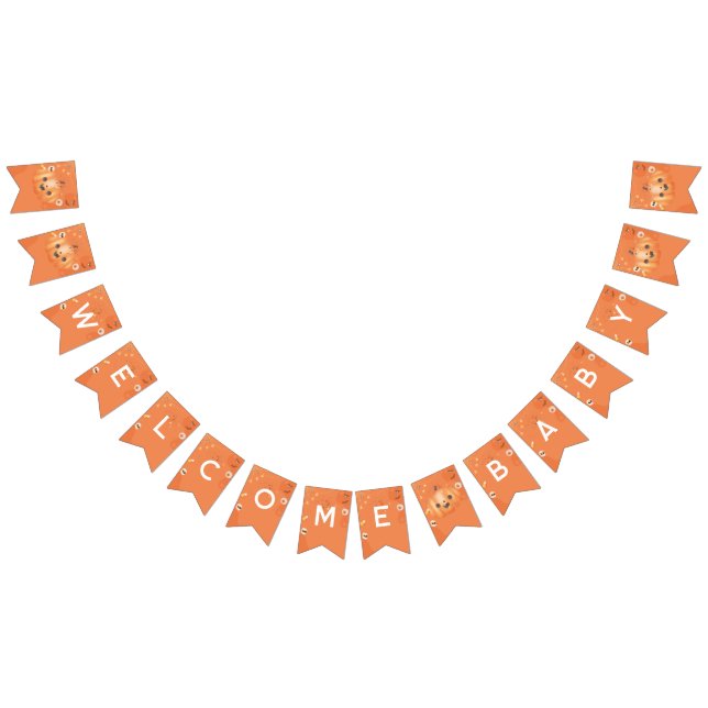 Färgglad Halloween Baby Shower Boo-tema Vimplar (Alla)