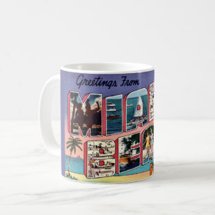 Färgglad hälsning från Miami Beach Kaffemugg