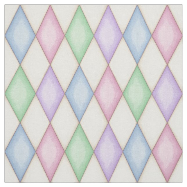 Färgglad Harlekin Diamant Rutigt (liten skala) Tyg (Provkarta)