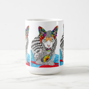 Färgglad Hårlös Sphynx Katt Mugg