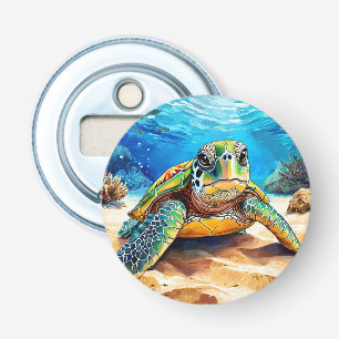 Färgglad Havssköldpadda Ocean Kök Dekor 🐢 Flasköppnare