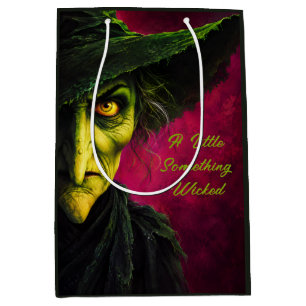 Färgglad häxa Halloween presentpåse