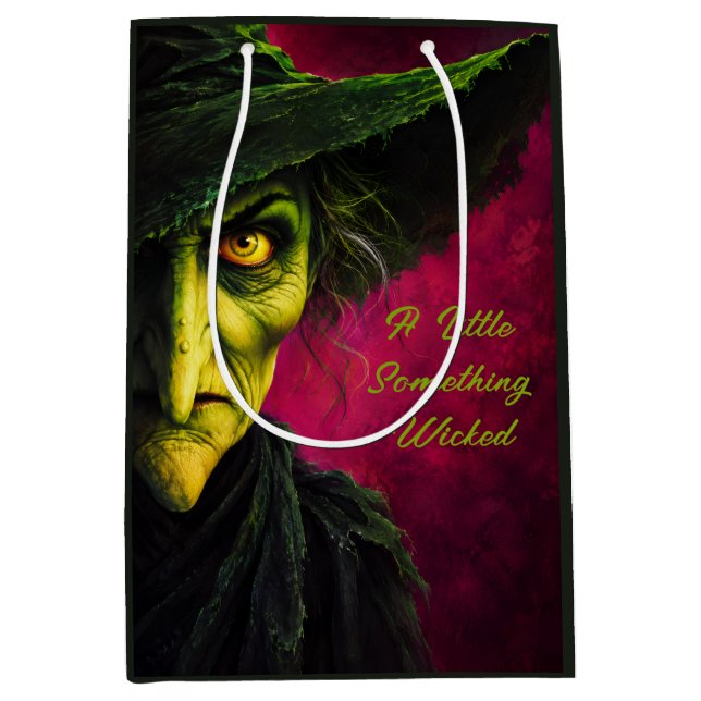 Färgglad häxa Halloween presentpåse (Framsidan)