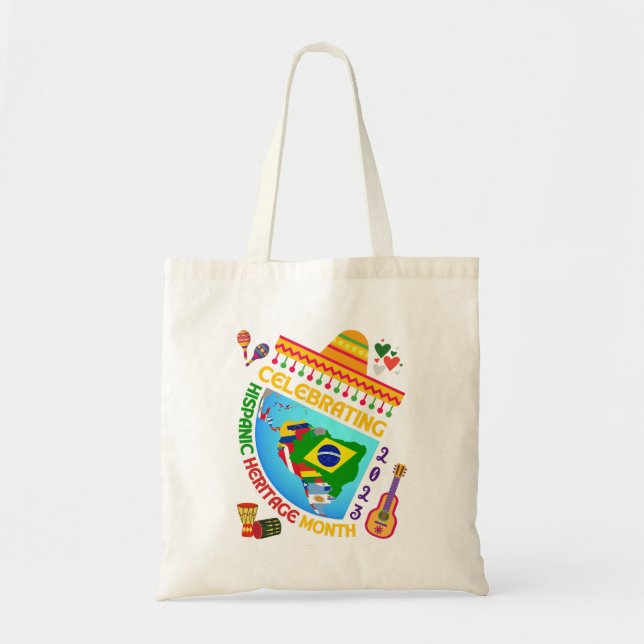 Färgglad HISPANIC HERITAGE MONTH Tygkasse (Framsidan)