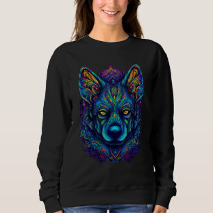 Färgglad Hund Psykedelisk Trippy Hippie Män Kvinno T Shirt
