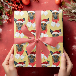 Färgglad Hund Semester Tysk Shepherd Jul Presentpapper