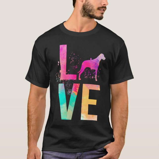 Färgglad hundmamma rhodesian ridgeback t shirt (Framsida)