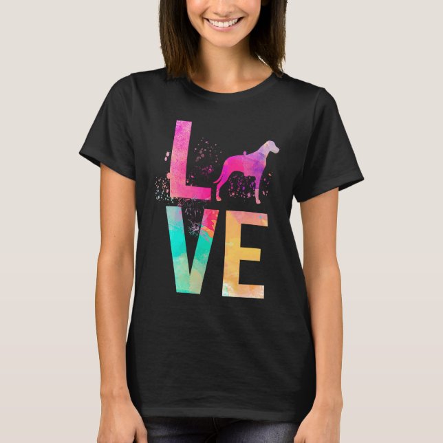 Färgglad hundmamma rhodesian ridgeback t shirt (Framsida)