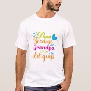 Färgglad 'I Love You Daddy' grafik med en mustasch T Shirt