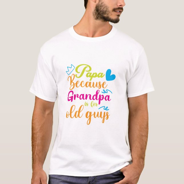 Färgglad 'I Love You Daddy' grafik med en mustasch T Shirt (Framsida)