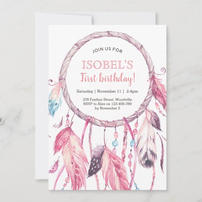 Färgglad inbjudan för födelsedag för (Framsida)