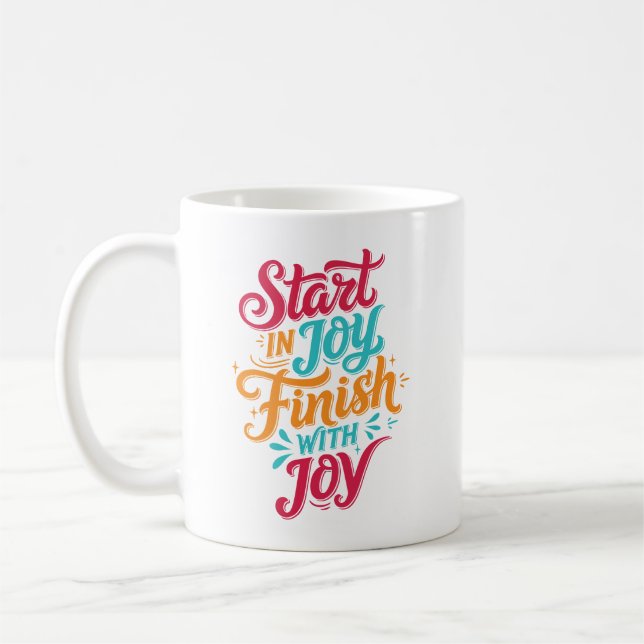 Färgglad Inspirerande Kaffemugge Kaffemugg (Vänster)