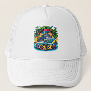 Färgglad "It's Cruise Time" Nedräkning Kryssningsf Keps