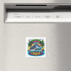 Färgglad "It's Cruise Time" Nedräkning Kryssningsf Magnet