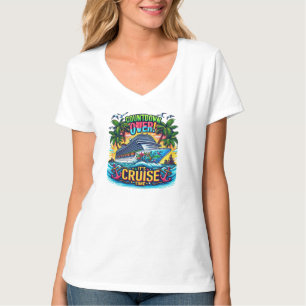Färgglad "It's Cruise Time" Nedräkning Kryssningsf T Shirt
