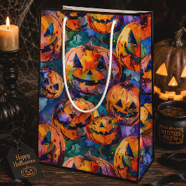 Färgglad Jack O' Lantern Kuslig Halloween