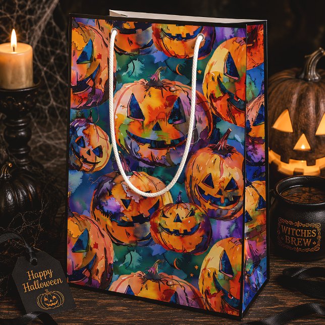 Färgglad Jack O' Lantern Kuslig Halloween (Skapare uppladdad)