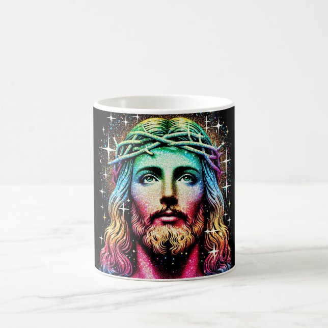 Färgglad Jesus-mugg! Kaffemugg (Center)