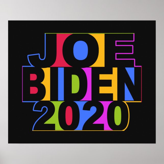 Färgglad JOE BIDEN 2020 affisch (Framsidan)