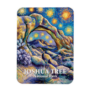 Färgglad Joshua Tree Arch Rock Modern Van Gogh Magnet