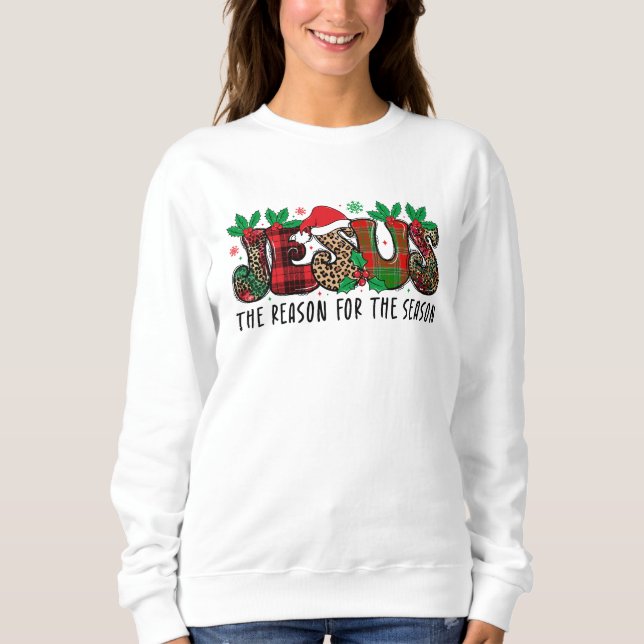 Färgglad jul Jesus  T Shirt (Framsida)