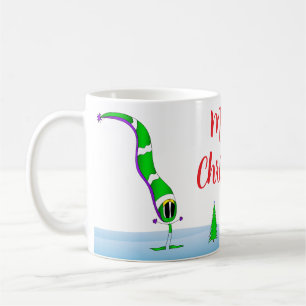 Färgglad jul tecknad film kaffemugg