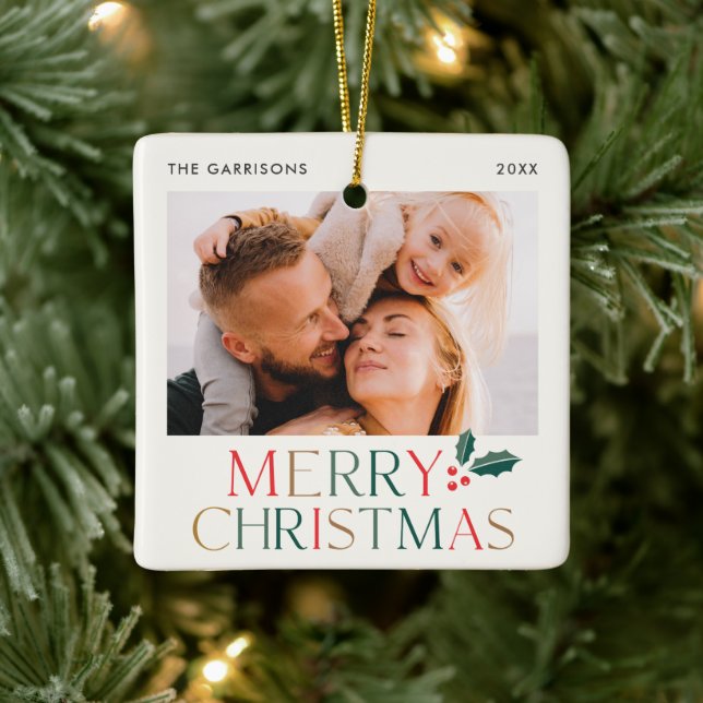Färgglad Jul Typ Foto  Julgransprydnad Keramik (Träd)