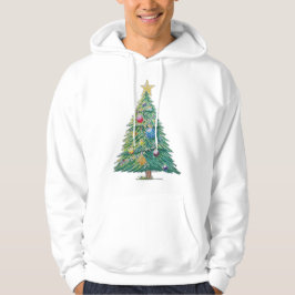 Färgglad julgran hoodie