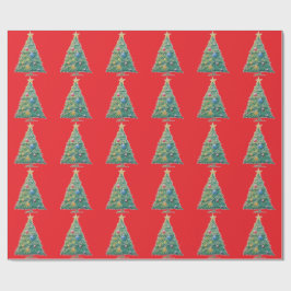 Färgglad julgran presentpapper