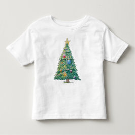 Färgglad julgran t shirt