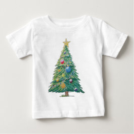 Färgglad julgran t shirt