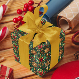 Färgglad julstämning Festivt mönster Presentpapper