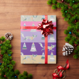 Färgglad julvinter Vonderland Presentpapper