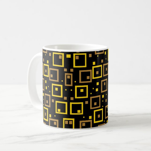 Färgglad Kaos: Slumpmässiga Färgstänk Kaffemugg (Framsida vänster)