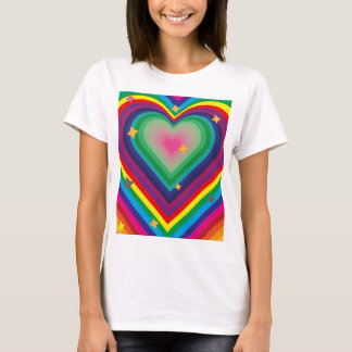Färgglad kärlekströja för kvinnor t shirt