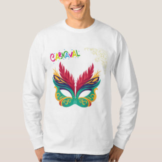 Färgglad Karnevalsmask – Festlig Mardi Gras-design T Shirt