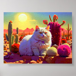 Färgglad Kattväggkonst för Kattälskare Poster