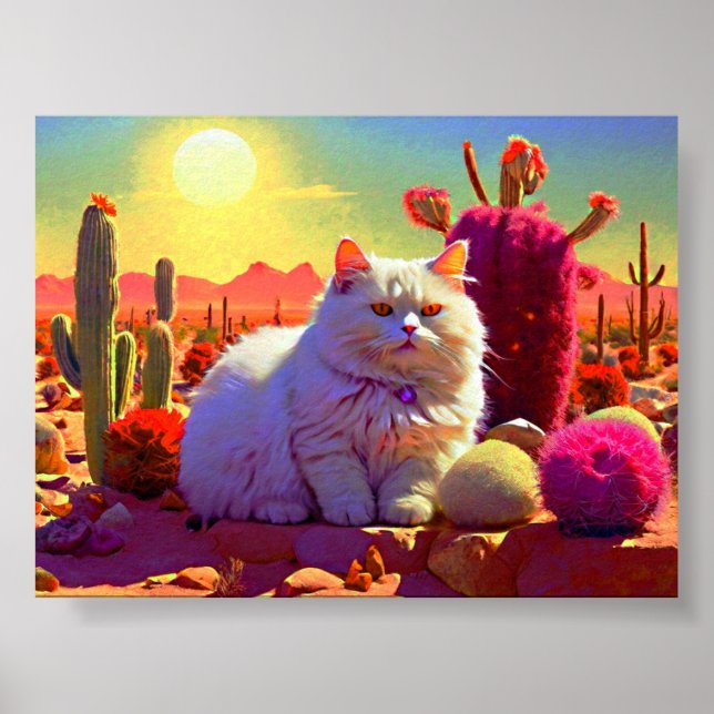 Färgglad Kattväggkonst för Kattälskare Poster (Framsidan)