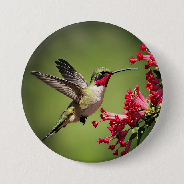 Färgglad kolibri knapp (Framsida)