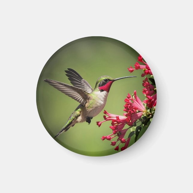 Färgglad kolibri magnet (Framsidan)