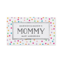 Färgglad Konfetti | Affärskort för Mammor