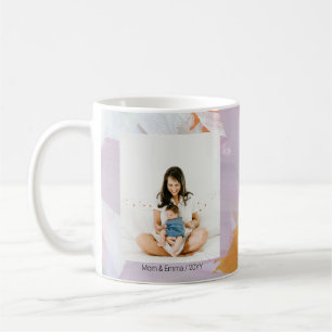 Färgglad konst Bästa mamma Mors dag Foto present Kaffemugg